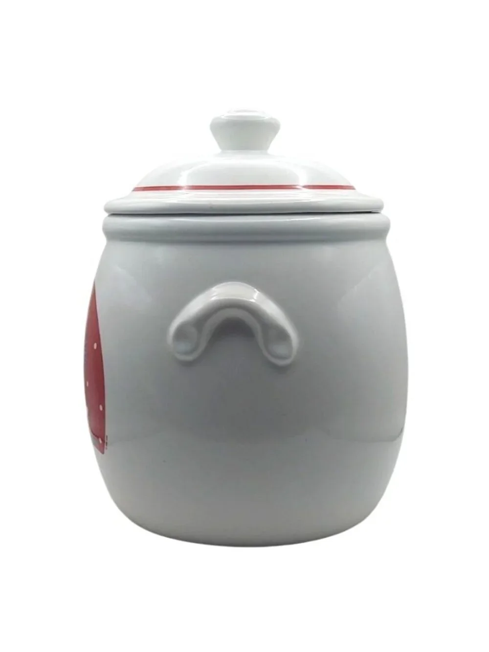Sledding Dog Ceramic Cookie Jar Biscuit Container Christmas Winter Holiday